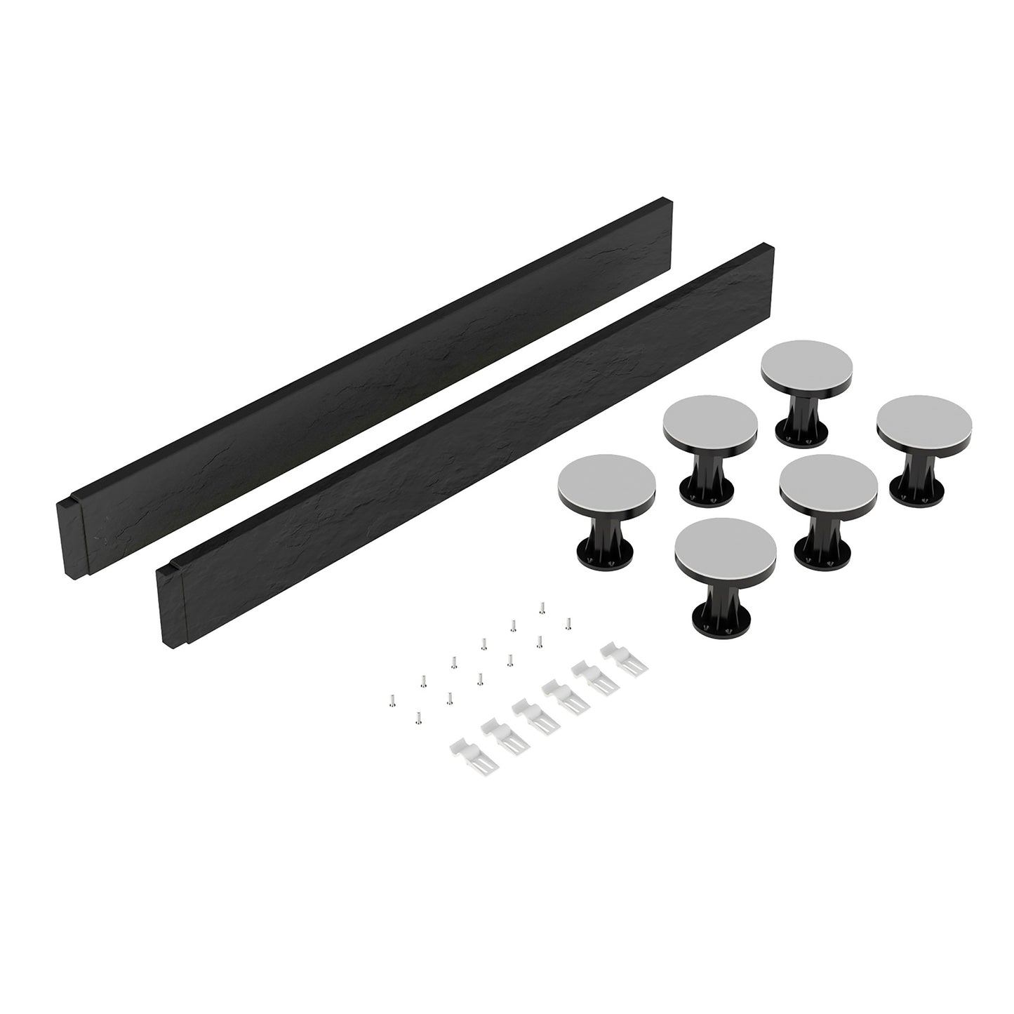 Nuie 700-900mm Square & Rectangular Tray Leg Set With Plinth, Legs, Clips & Screws