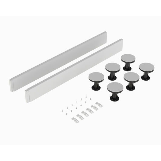 Hudson Reed 700-900mm Square & Rectangular Leg Set Including Plinth, Legs, Clips & Screws