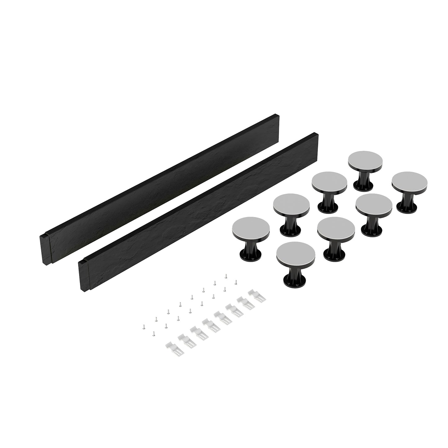 Nuie 1000mm Square & Rectangular Tray Leg Set With Plinth, Legs, Clips & Screws