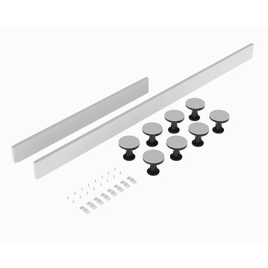 Nuie 1100-1200mm Rectangular Tray Leg Set With Plinth, Legs, Clips & Screws