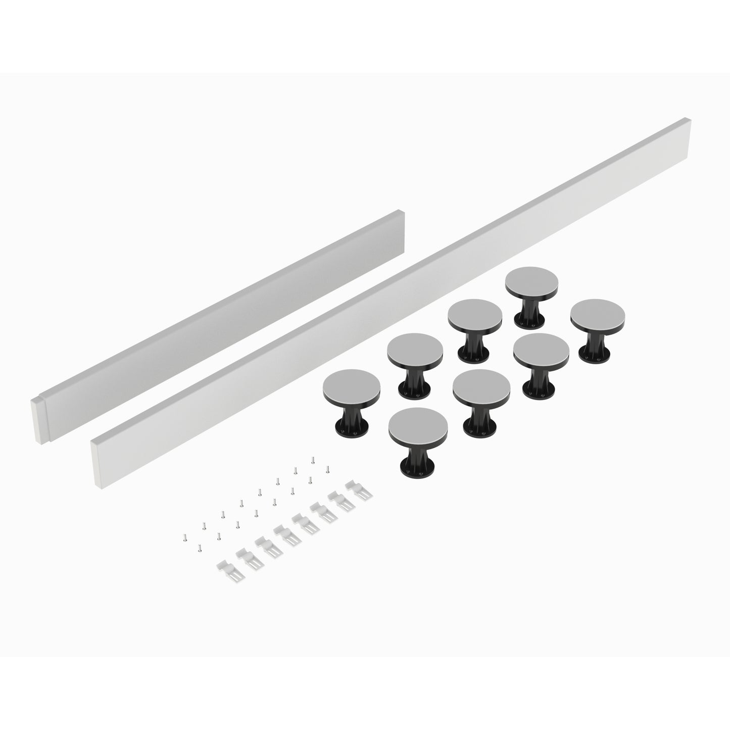 Hudson Reed 1100-1200mm Rectangular Tray Leg Set With Plinth, Legs, Clips & Screws