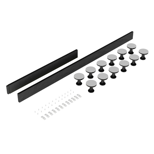 Nuie 1300-1800mm Rectangular & Walk In Tray Leg Set With Grey Slate Plinth