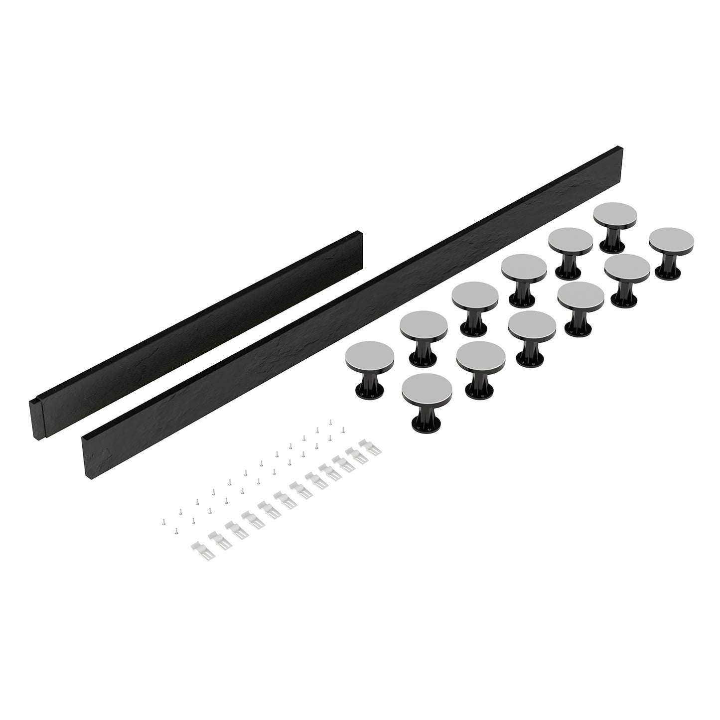 Hudson Reed 1300-1800mm Rectangular & Walk In Tray Leg Set With Grey Slate Plinth