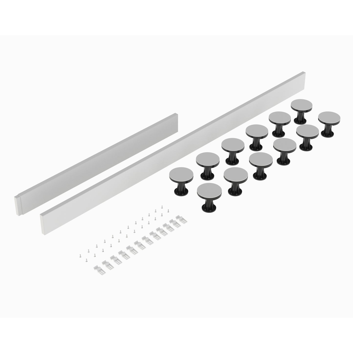 Nuie 1300-1800mm Shower Tray Leg Set With Plinth, Legs, Clips & Screws