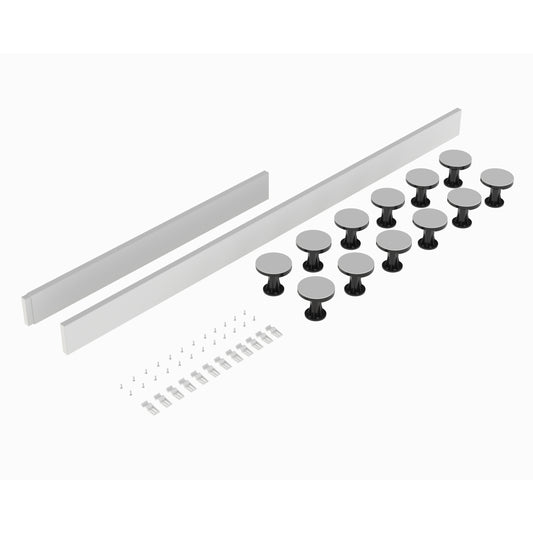 Nuie 1300-1800mm Shower Tray Leg Set With Plinth, Legs, Clips & Screws