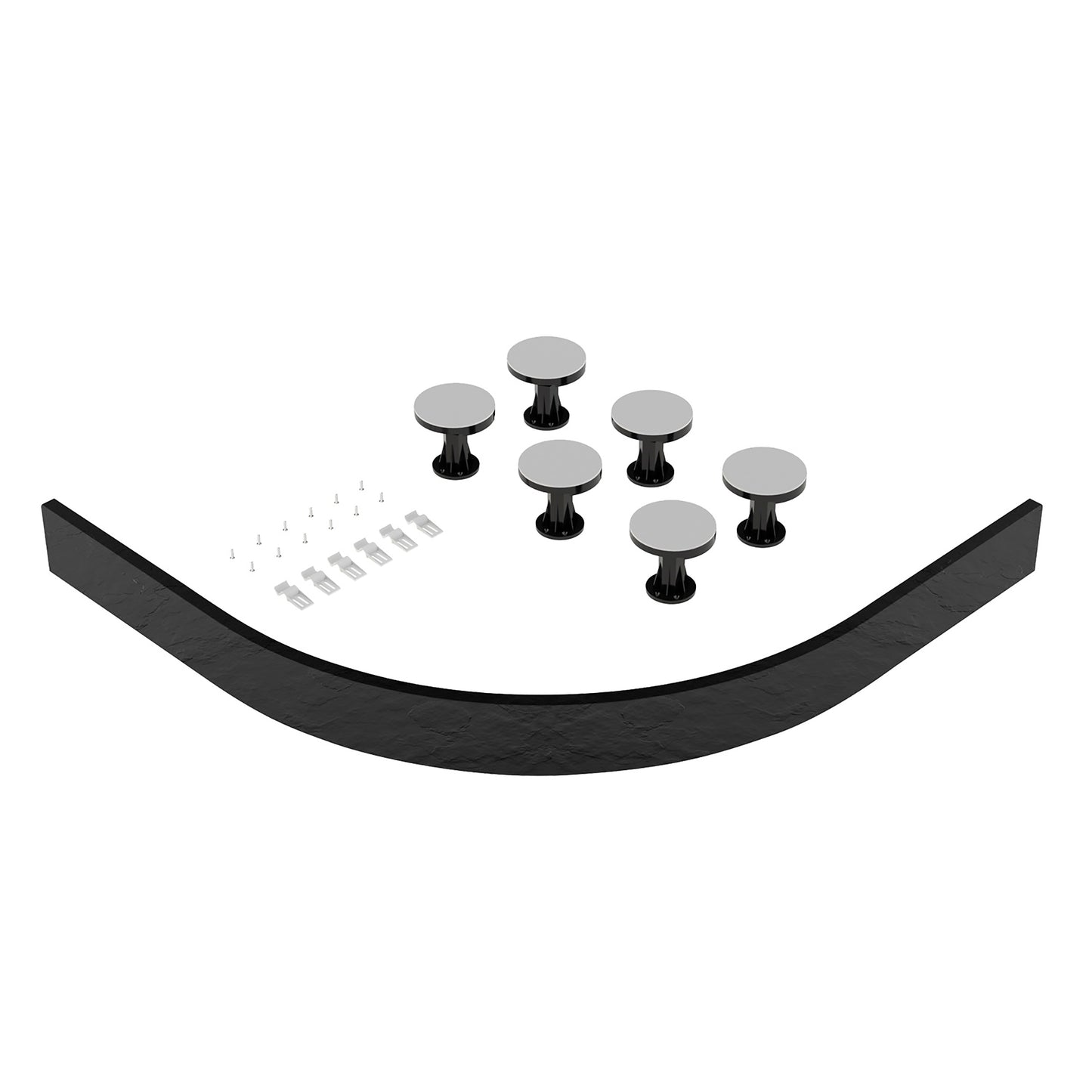 Nuie 700-900mm Quad & Offset Tray Leg Set Including Plinth, Legs, Clips & Screws
