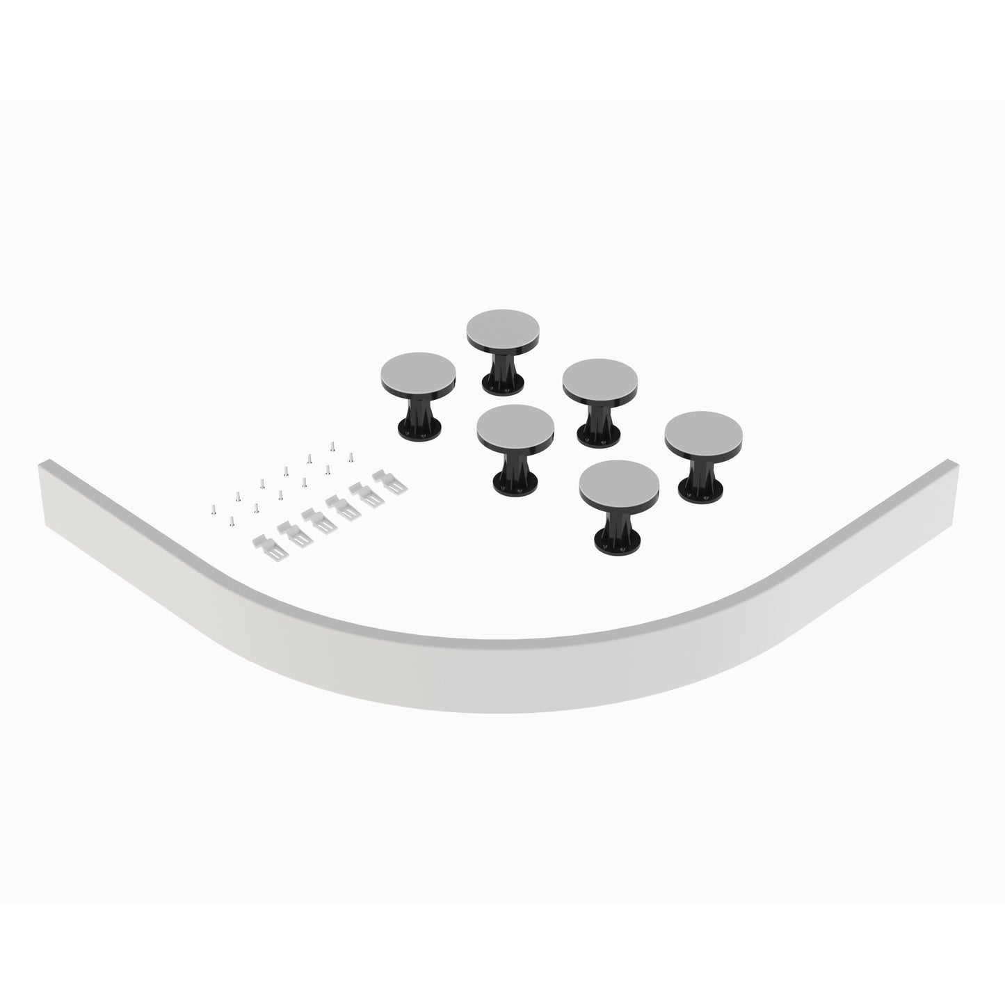 Nuie 700-900mm Leg Set With Plinth, Clips & Screws
