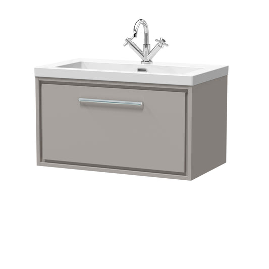 Hudson Reed Lille 800mm Wall Hung Single Drawer Vanity with 1 Tap Hole Basin