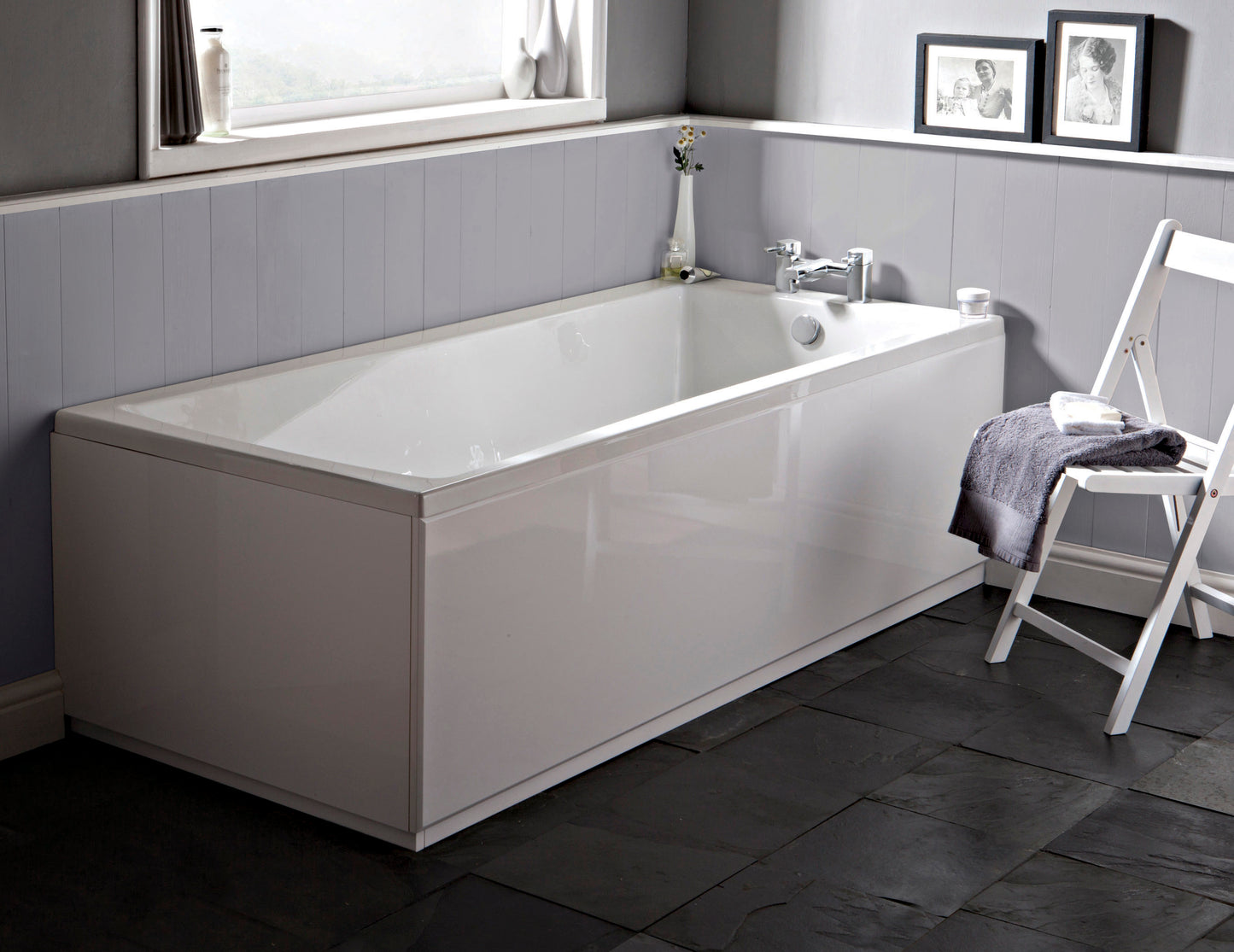 Linton Square Single Ended Bath by Nuie