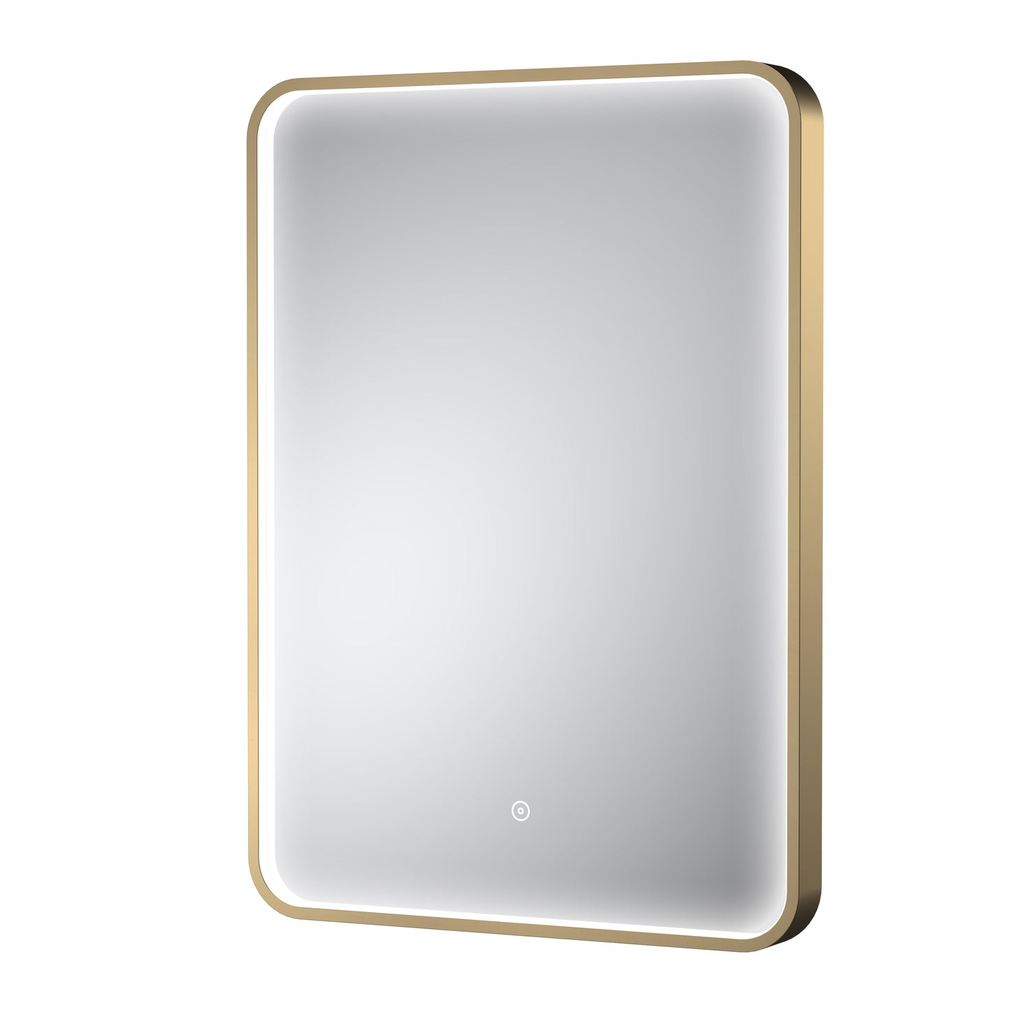 Pictor Brushed Brass Inset Frame LED Mirror - 700 x 500mm