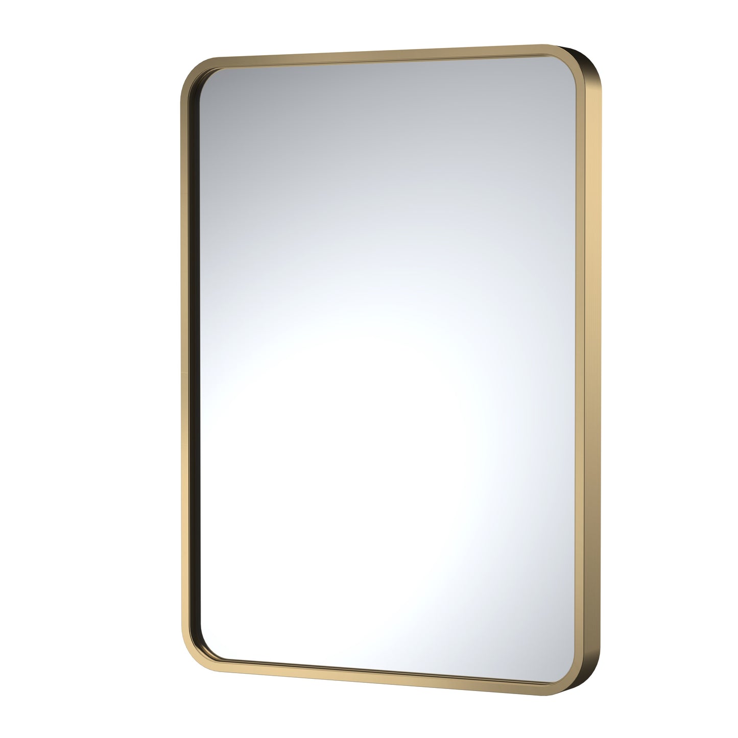 Brushed Brass Frame Recessed Mirror - 700 x 500mm