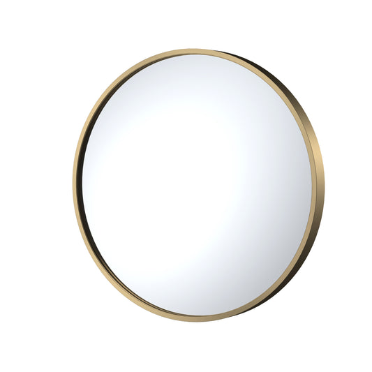 Brushed Brass Frame Recessed Mirror - 600mm