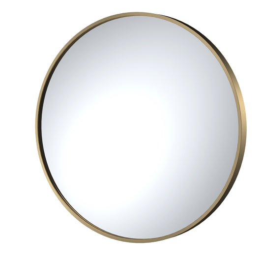 Brushed Brass Frame Recessed Mirror - 800mm