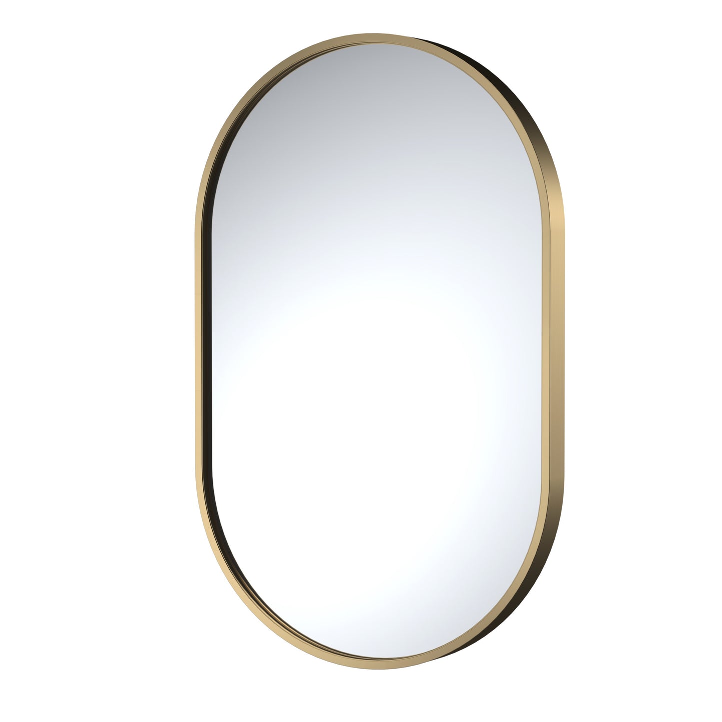Brushed Brass Frame Recessed Mirror - 800 x 500mm