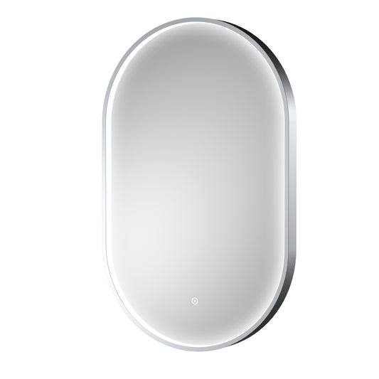 Columba Polished Chrome  Inset Frame LED Mirror - 800 x 500mm