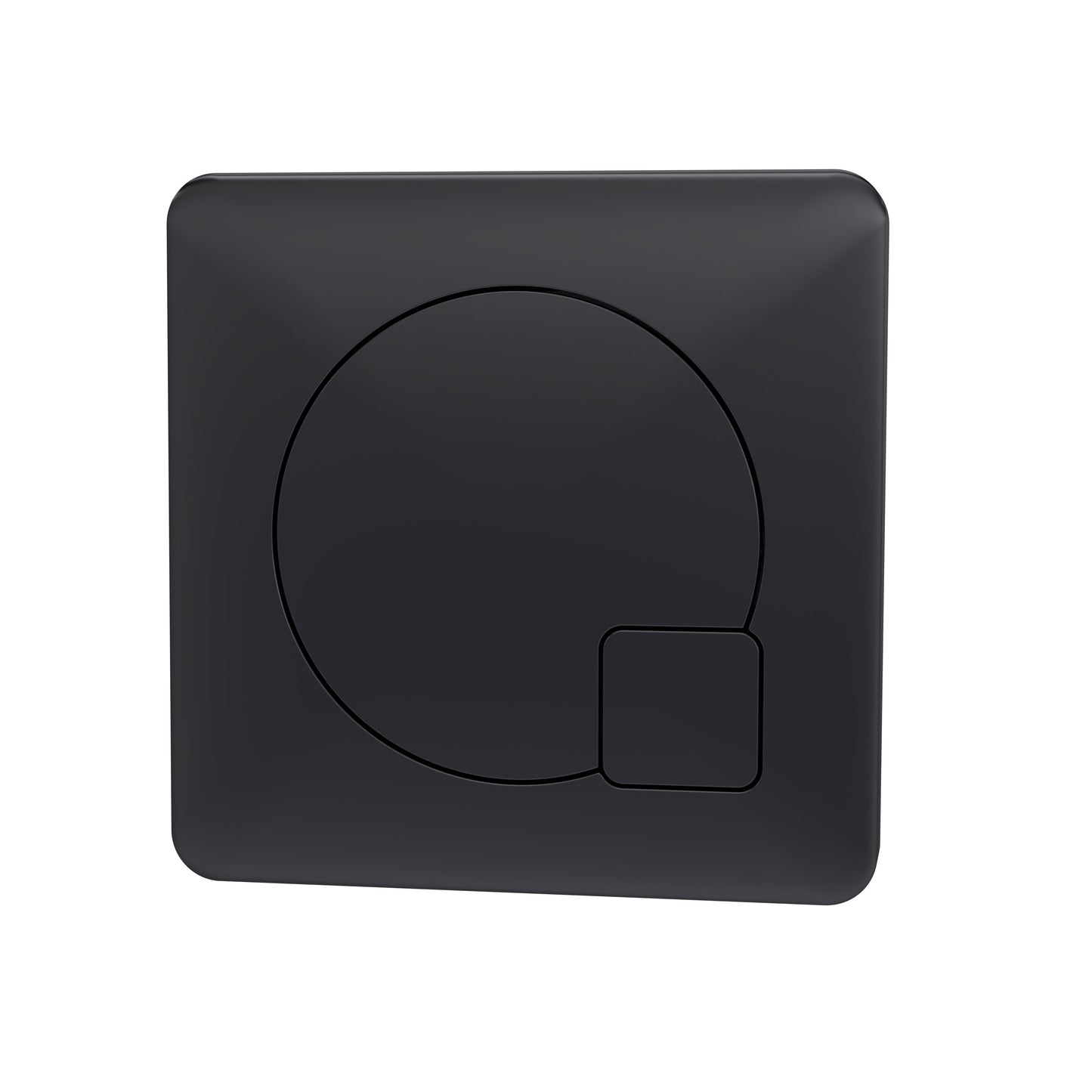 Square Dual Flush Black Push Button