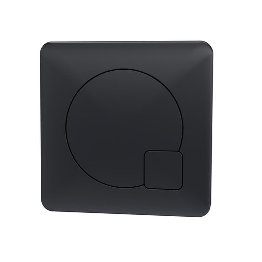 Square Dual Flush Black Push Button