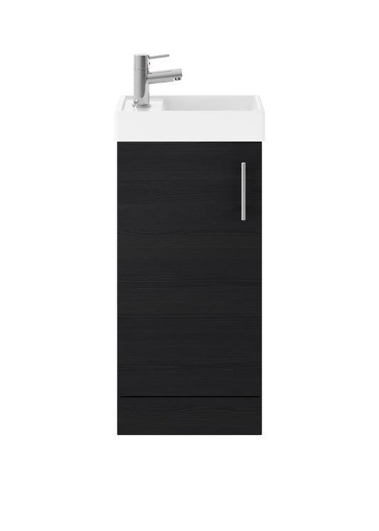 Vault Floor Standing Single Door Compact Vanity Unit with Ceramic Basin 400mm