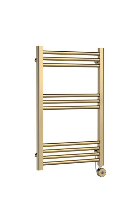 Electric Round Tube Towel Rail with 10 Bars, 800mm x 500mm