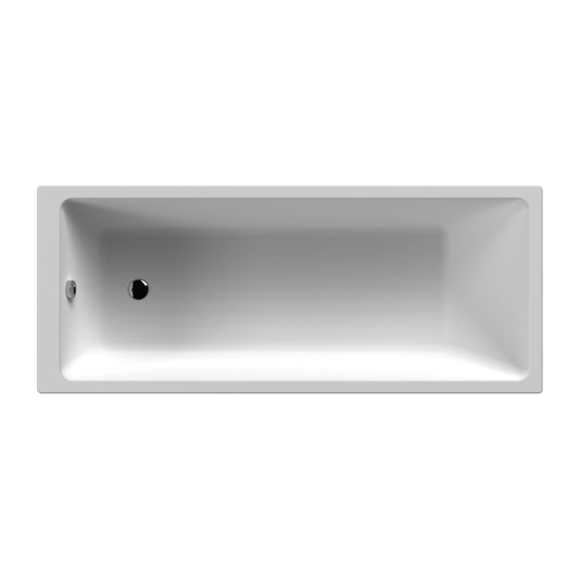 Linton Square Thin Edge Single Ended Straight Shower Bath 1800mm x 800mm