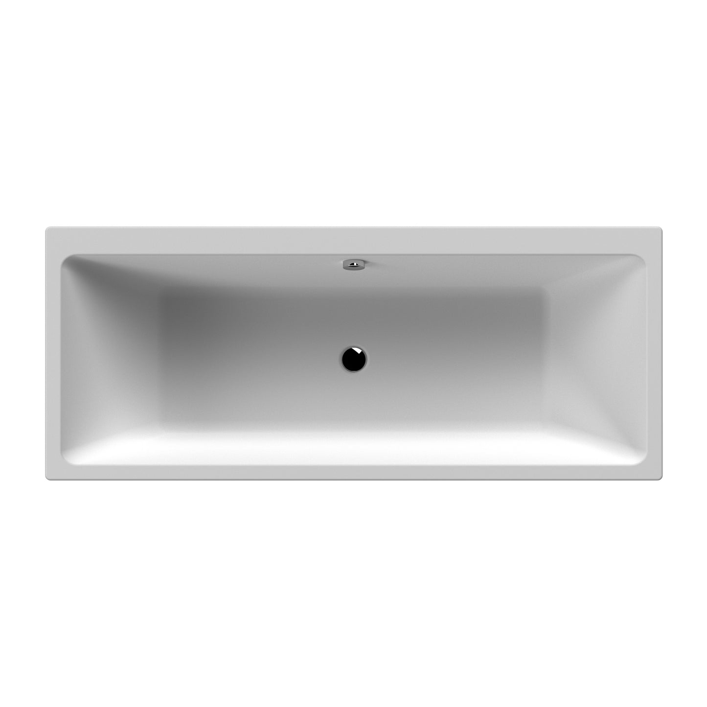 Asselby Square Thin Edge Double Ended Straight Shower Bath 1800mm x 800mm