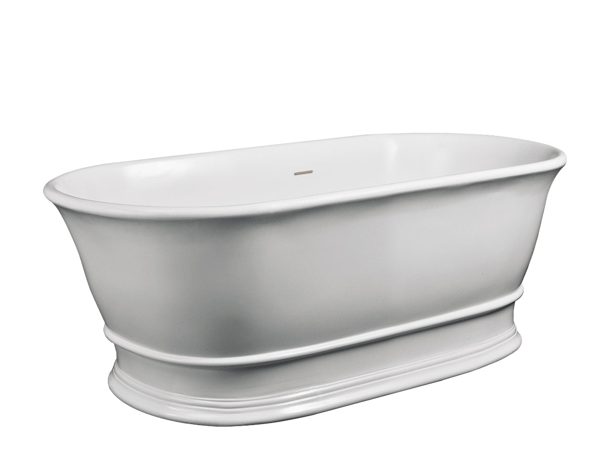 Double Ended Freestanding Bath & Push Button Waste