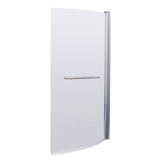 Curved Hinged B-Bath Screen with Rail