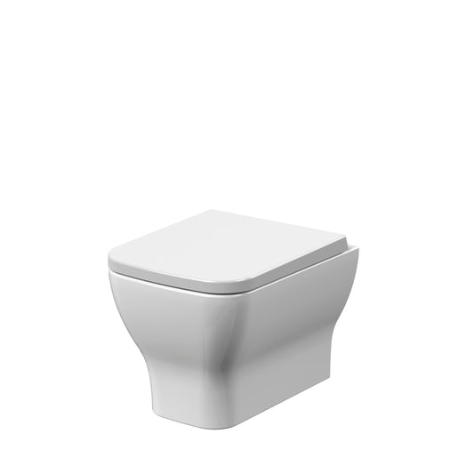 Acer Wall Hung Toilet Pan & Soft Close Seat - White