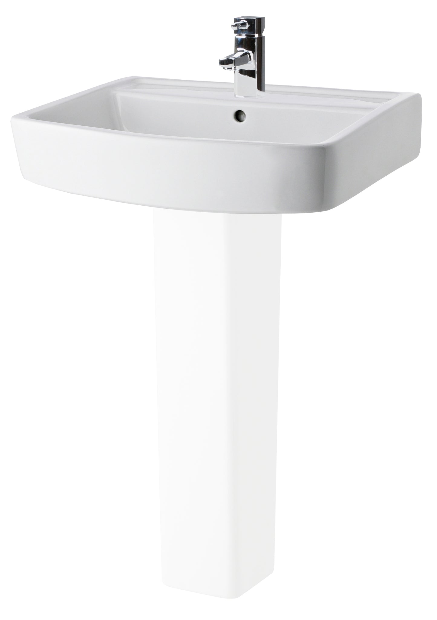 Hosta  Square 600mm Basin 1 Tap Hole