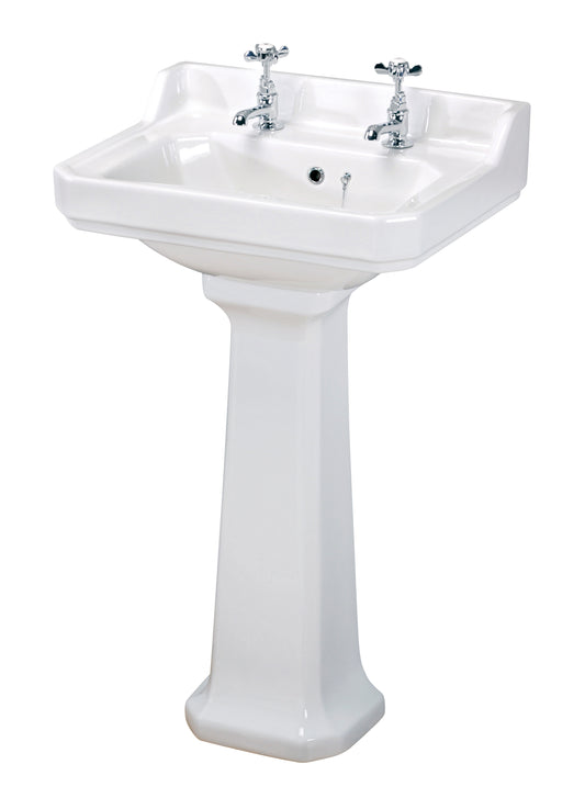 Carlton 560mm Basin 2 Tap Hole
