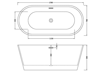 Nocturnal Oval Freestanding Bath by Nuie