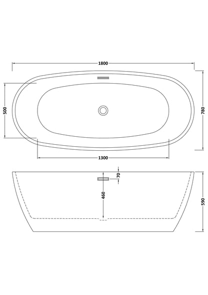 Pendulum Oval Freestanding Bath by Nuie