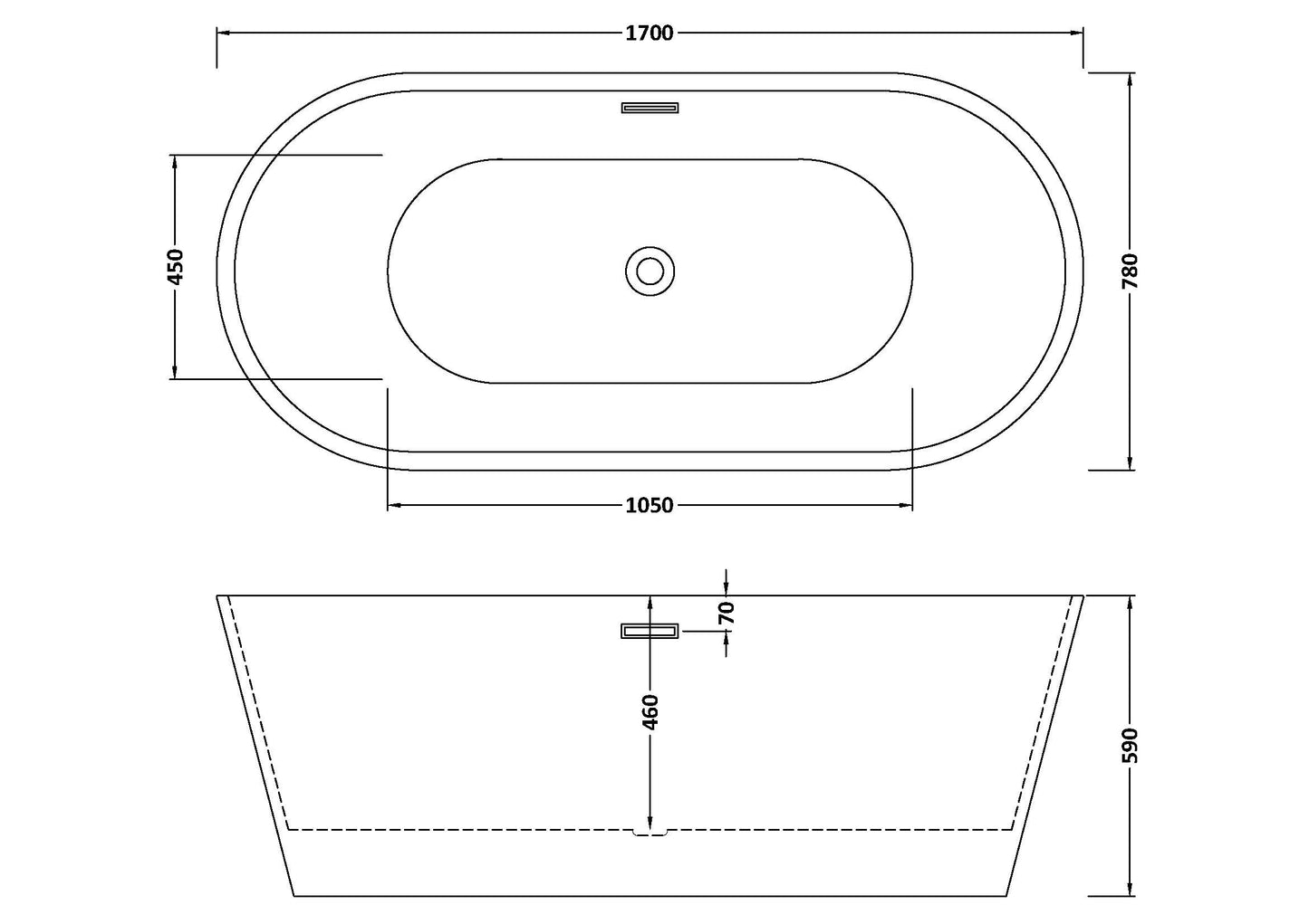 Forever Oval Freestanding Bath by Nuie