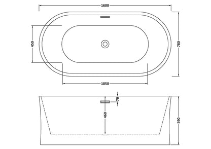 Solstice Oval Freestanding Bath by Nuie