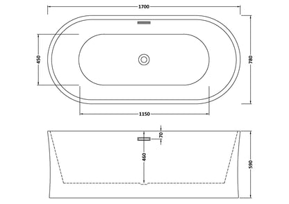 Solstice Oval Freestanding Bath by Nuie