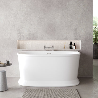 Timora Back to Wall Freestanding Bath by Nuie