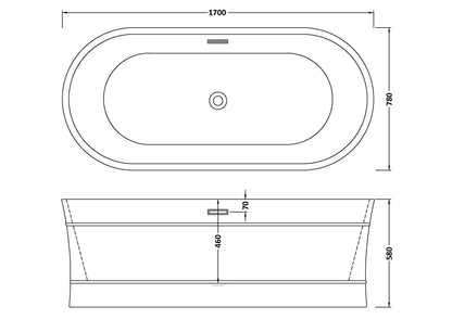 Equinox Oval Freestanding Bath by Nuie