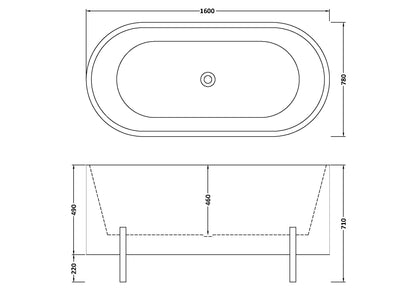 Elevated Freestanding Bath & Stand by Nuie