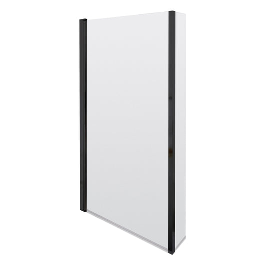 L-Shape Hinged Bath Screen Fixed Return