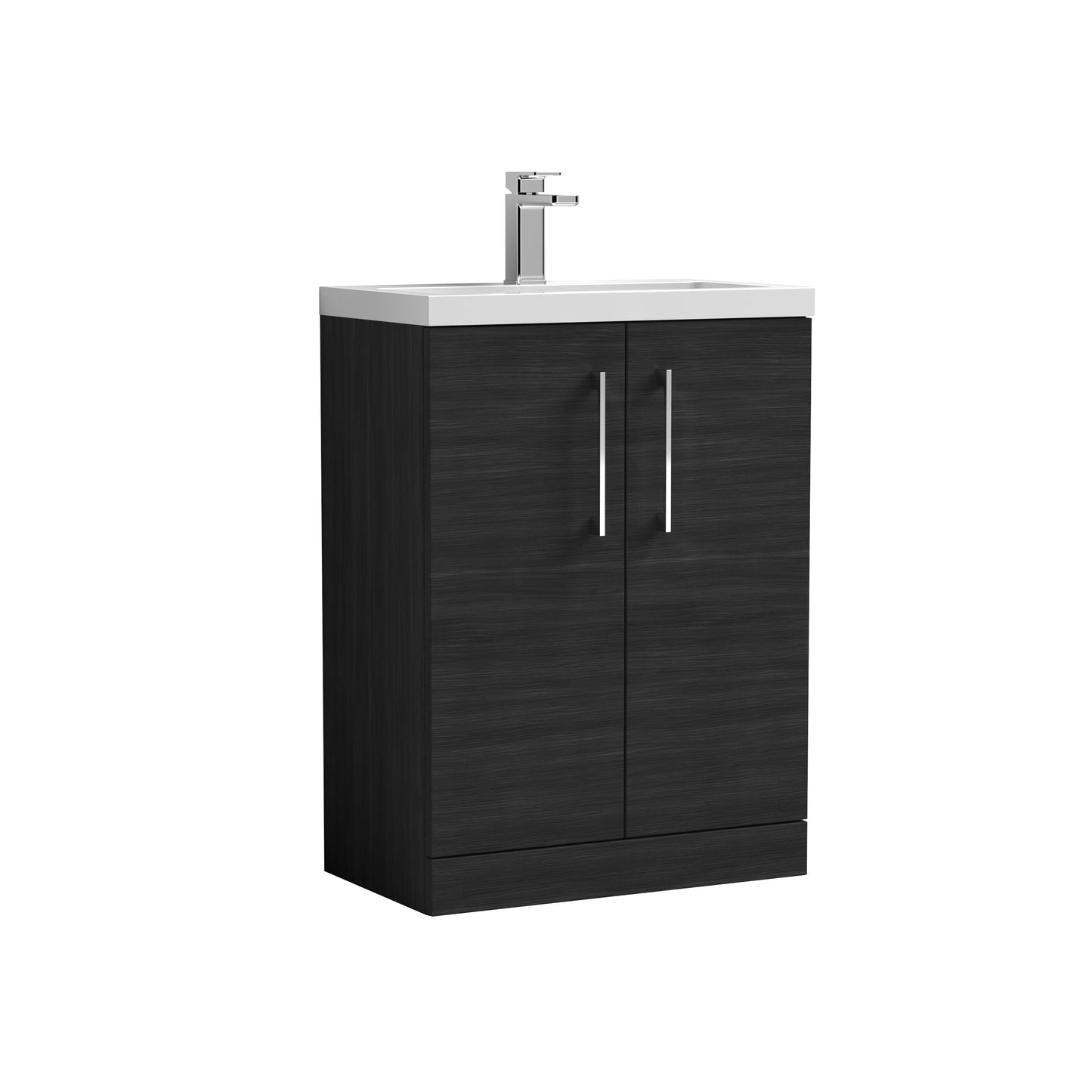 Arno 600mm 2-Door Floor Standing Compact Unit with Polymarble Basin by Nuie