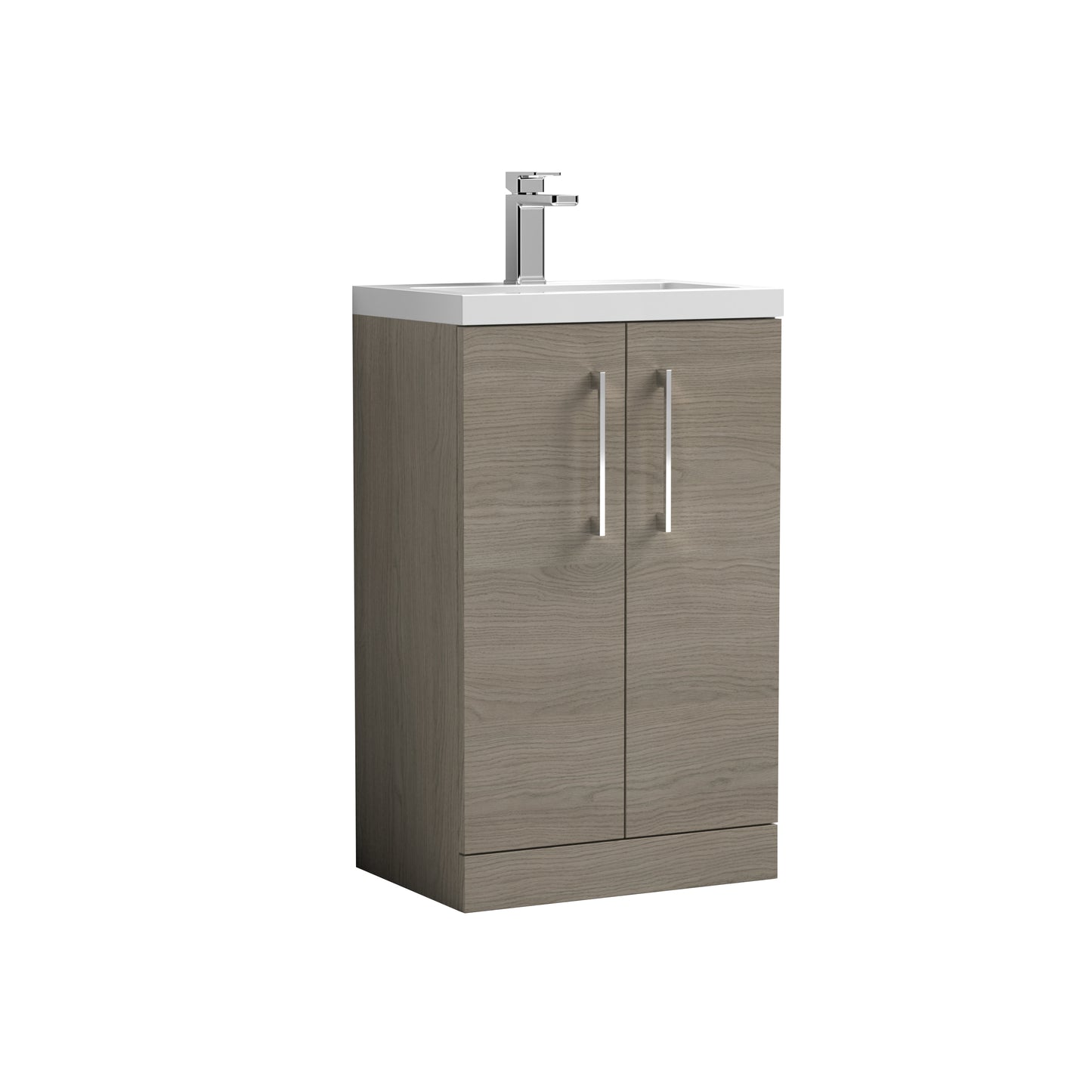Arno 500mm Floor Standing 2 Door Compact Unit with Polymarble Basin by Nuie