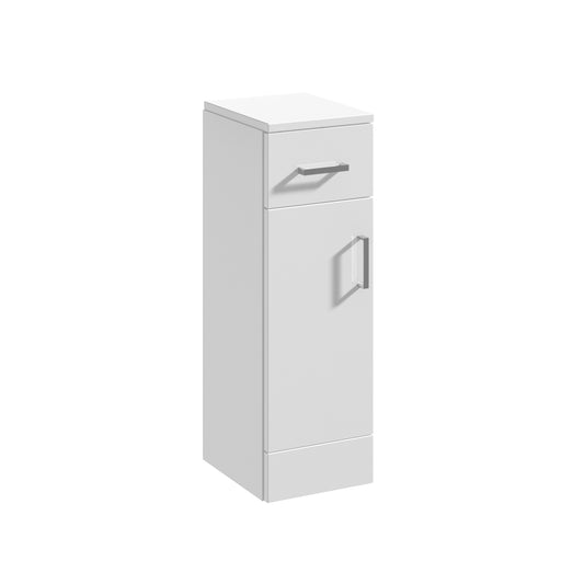 Kass Floor Standing Single Door and Drawer Slim Cupboard 250mm
