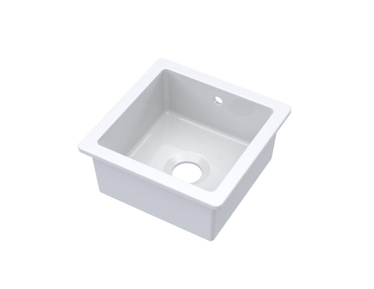 Inset Single Bowl with Overflow 457mm x 457mm x 203mm