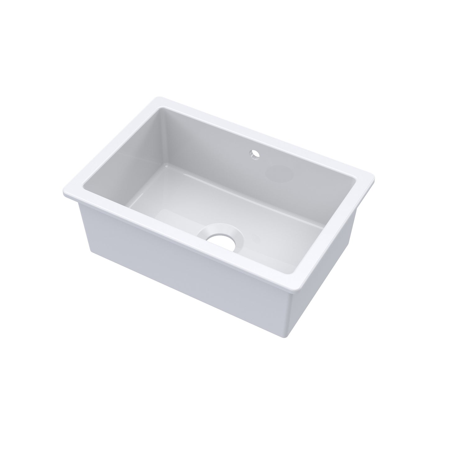 Inset Single Bowl with Overflow 711mm x 483mm x 254mm