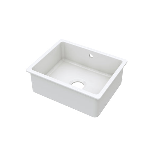 Inset Single Bowl with Overflow & Central Waste 548mm x 442mm x 197mm