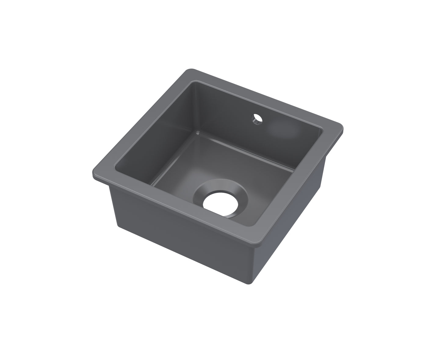 Inset Single Bowl with Overflow 457mm x 457mm x 203mm