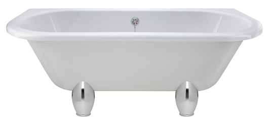 Hudson Reed Kenton 1700mm x 750mm Freestanding Roll Top Bath Including Waste, Overflow & Leg Set