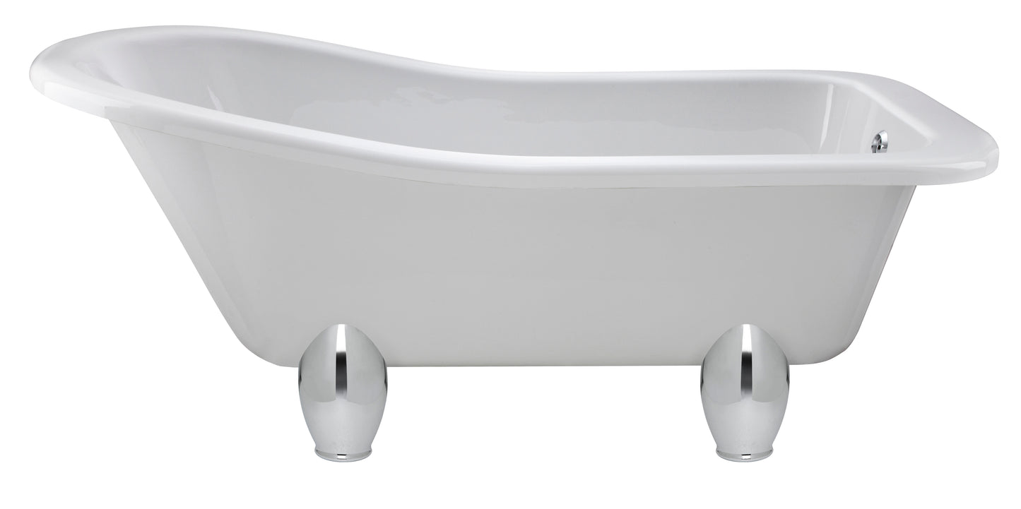 Hudson Reed Brockley 1690mm x 730mm Traditional Slipper Freestanding Bath With Leg Set