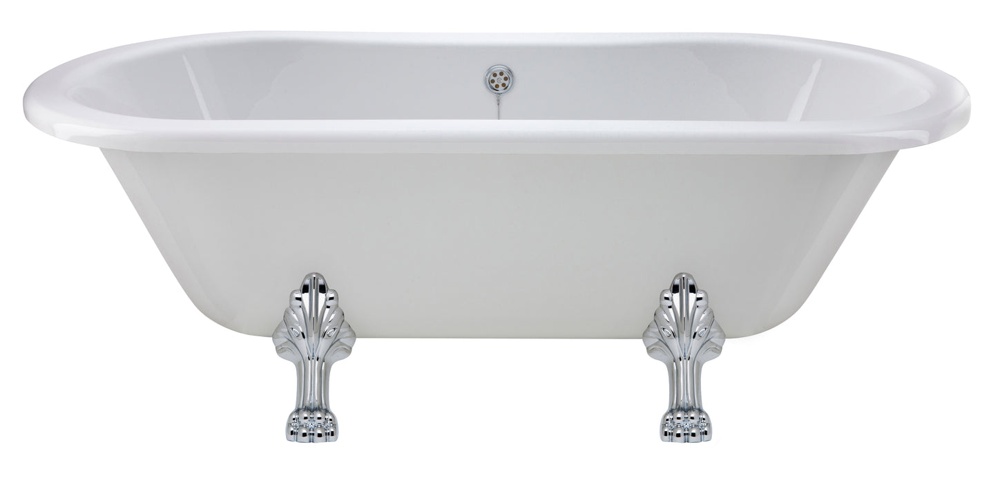 Hudson Reed Kingsbury 1700mm Roll Top Freestanding Bath With Leg Set