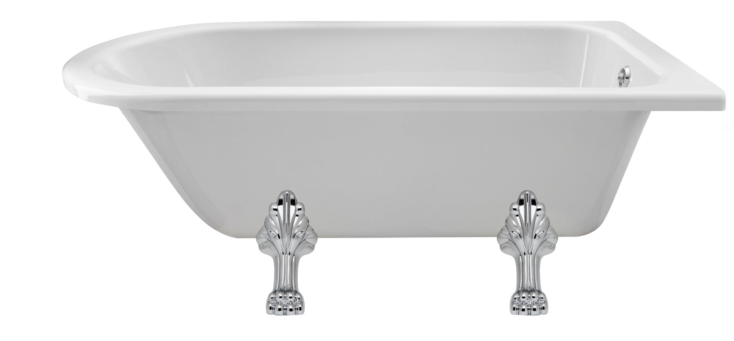Hudson Reed Winterburn 1500 x 750mm Freestanding Roll Top Shower Bath With Leg Set